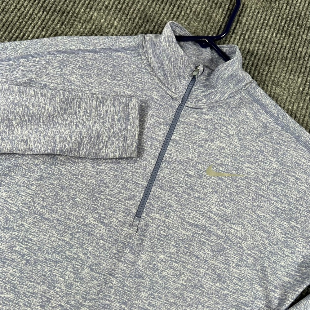 Nike Pullover Shirt Mens XL Extra Large Purple Long Sleeve 1/4 Zip Mock Neck